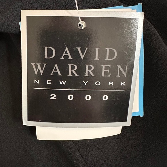 NWT VTG David Warren Womens Sz 8 Black Sheath Dress Y2K Mob Wife Glam Minimalist - Picture 3 of 11